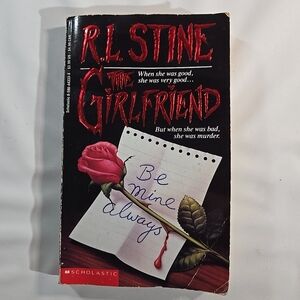R.L. Stine 'The Girlfriend' Book - Red and White Cover